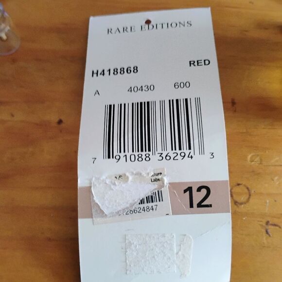 Rare Editions Vibrant Red Special Occasion Girls Holiday Dress Size 12 NWT - Picture 9 of 9